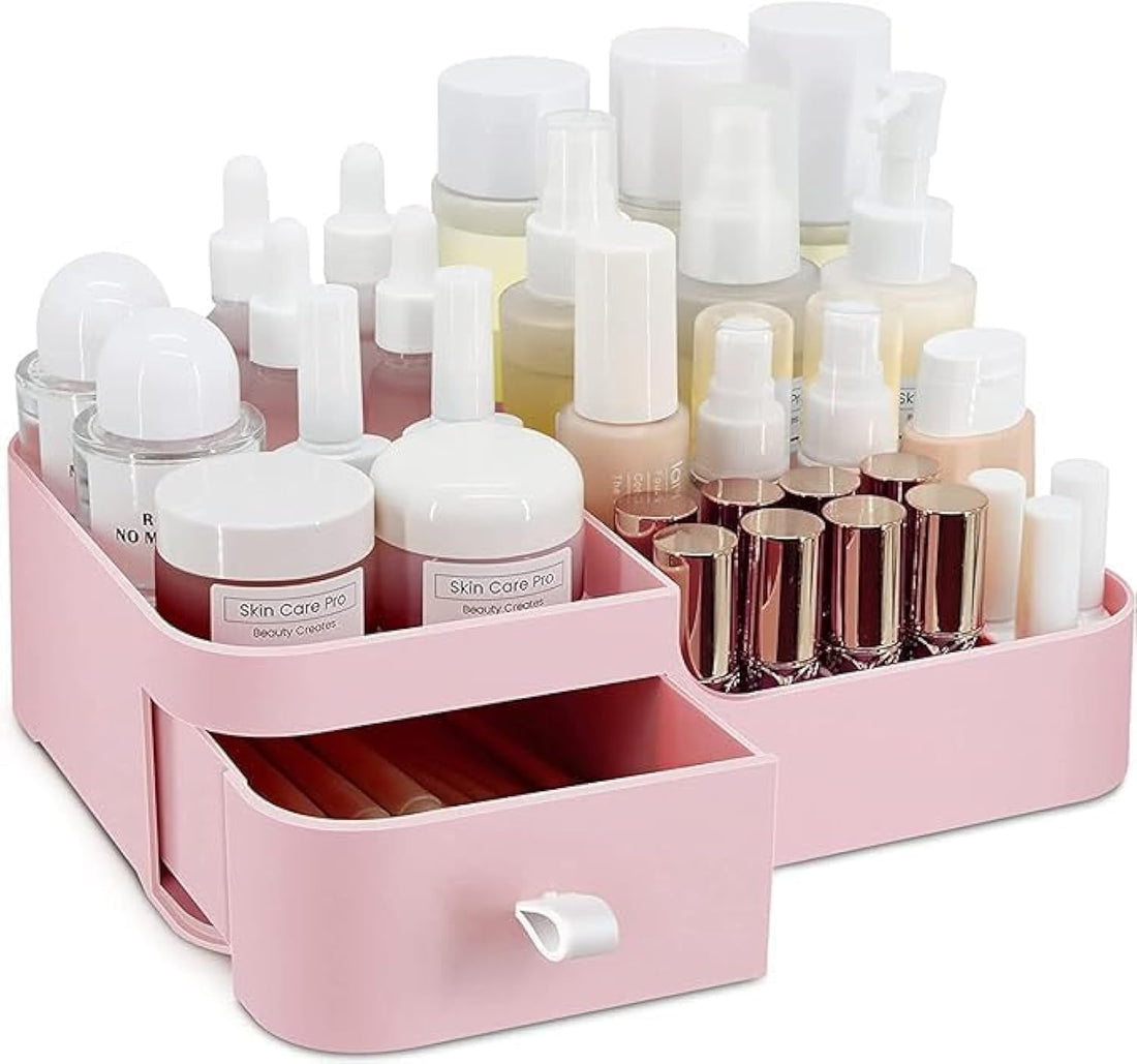 Makeup Organiser Make Up Storage, Cosmetic Organisers Make Up Storage Organizer Box - Cosmetic Storage Box Skincare Display Drawer Beauty Organizer for Bathroom Dresser Bedroom