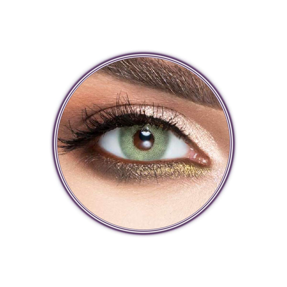 Luminous Green Contact Lenses, Unisex Luminous Cosmetic Contact Lenses, Yearly Disposable, Green Color