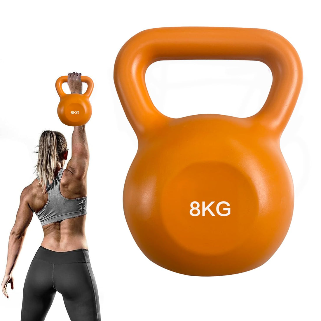 ZENSUKYE Cement Kettlebells, Kettlebells Kettlebells, Dumbbell Handle Kettlebells, Available in Various Weights and Colors, Great for Full Body Training, Strength Training