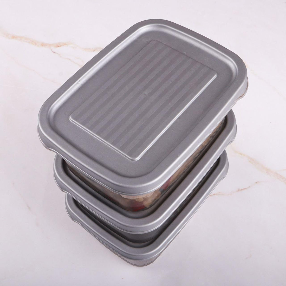 3-Piece 1000ml Airtight Food Containers Set for Fridge Organization, Meal Prep and Lunch Box Use Durable BPA-Free Thermal Storage Solution for Home and Office