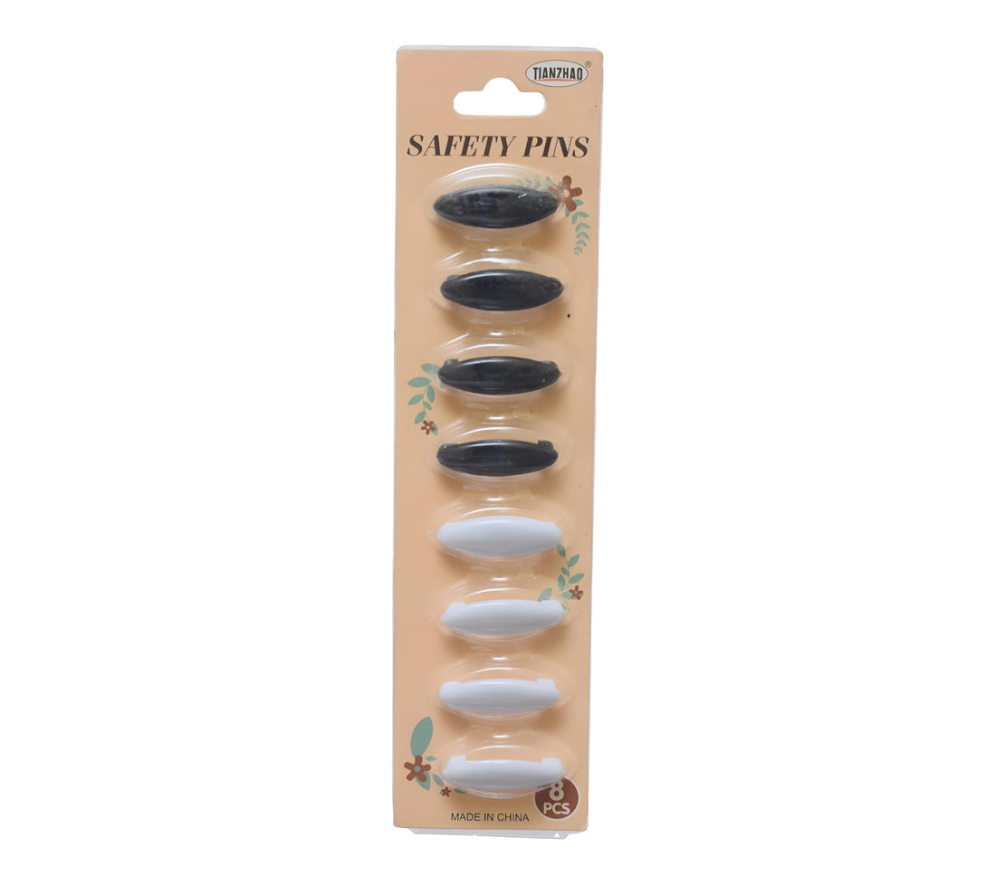 Scarf Holders - Durable 8-piece collection of hijab pins for girls, available in versatile white and black tones. Ensure your headscarf stays neatly arranged with these (2Pcs Model 1)