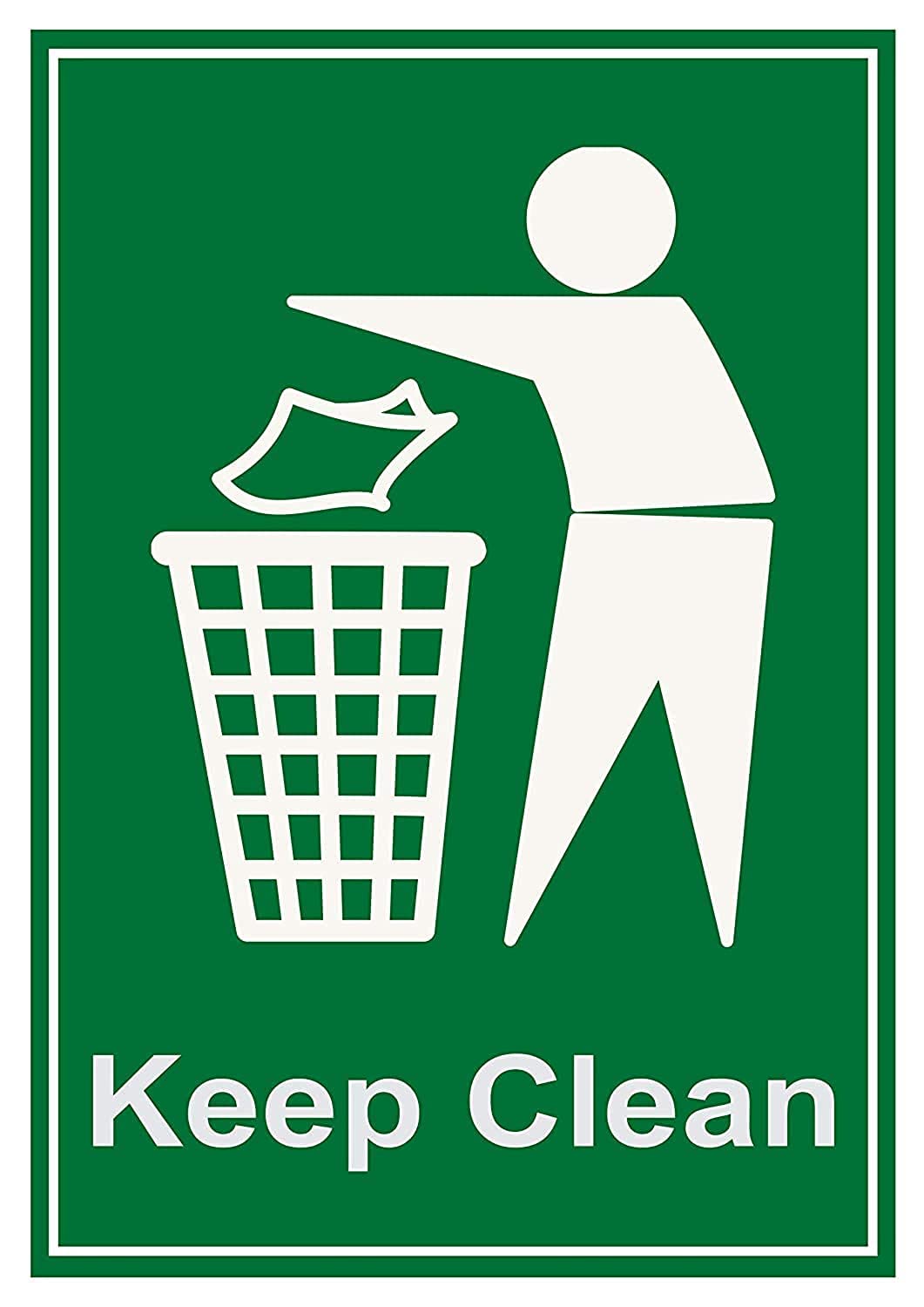 Keep Clean Sticker Sign