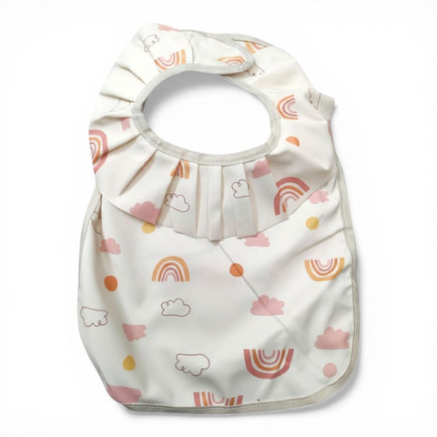 Catch Up Waterproof Baby Feeding Bib for Newborns and Infants, Cute Cartoon Design Baby Bib, Lightweight BPA Free Stain Resistant Bib, Easy Clean Toddler Food Catcher Bib for Daily Feeding