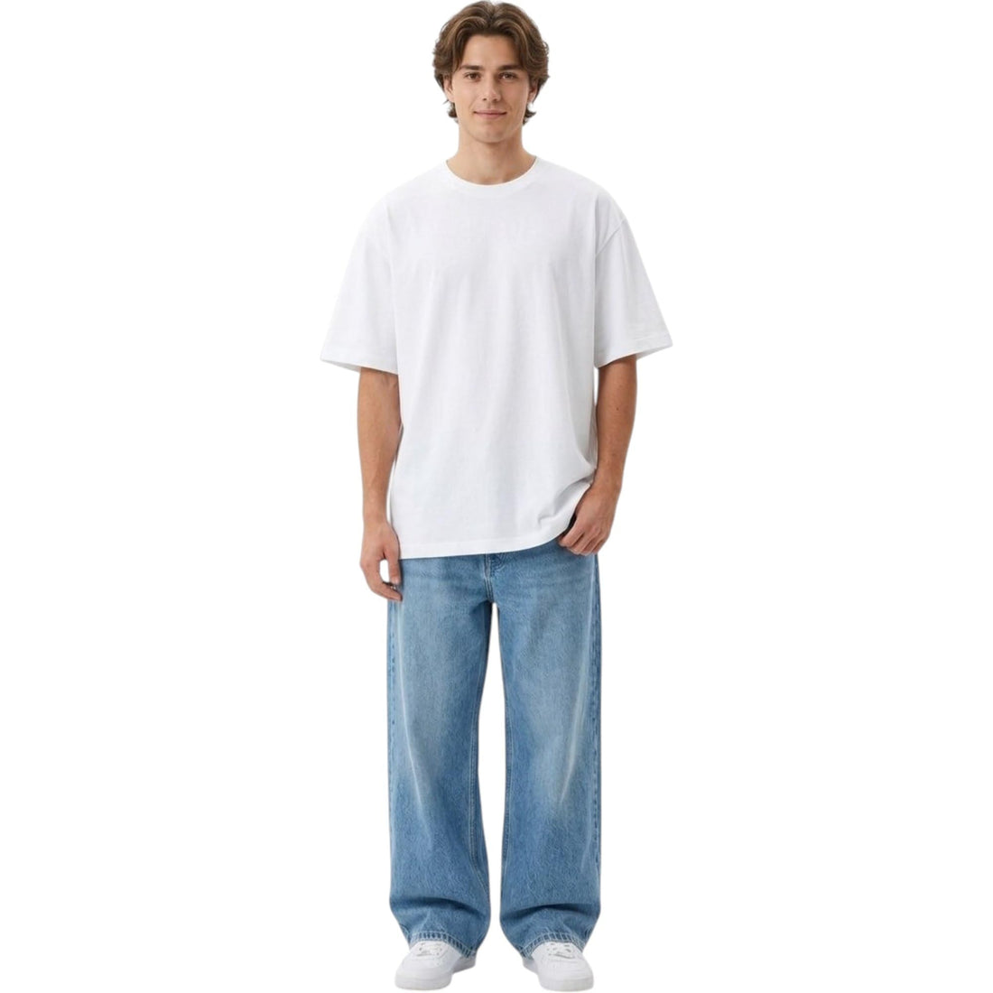 Oversize Unisex Plain T-Shirt, 100% Cotton Basic, Wide Sleeve, Comfortable Casual Style, Suitable for Outing and Everyday Wear Essential in Any Closet
