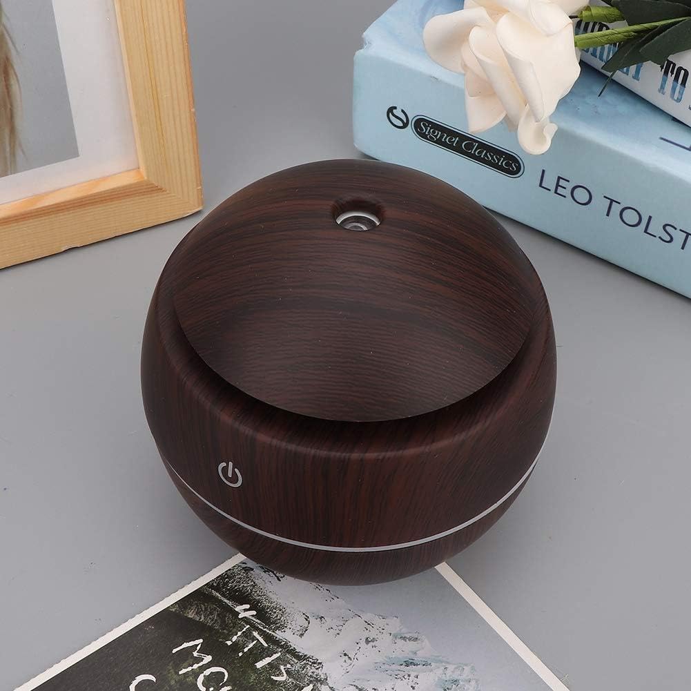 Portable Mini Wood Humidifier Perfect for Home or Office Use - Perfect Travel Companion with Water Mist Function for a Calming and Refreshing Environment Anywhere (Dark Wood)