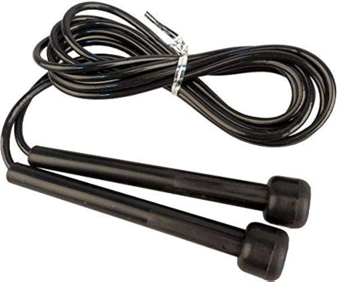 Plastic Skipping Fitness Exercise Workout Boxing Jumping Speed Sports Rope Black