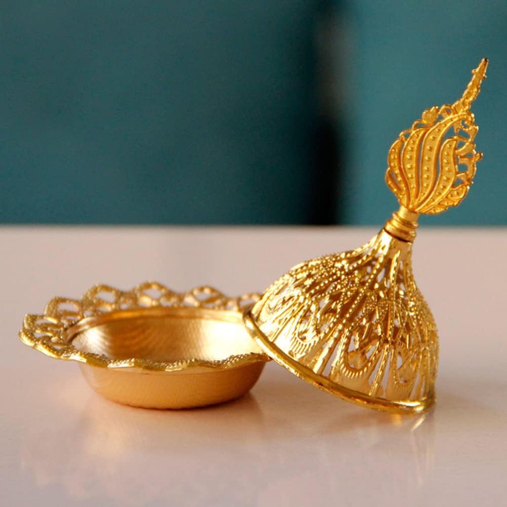 Mini Ottoman Gold Incense Burner: Elegance and Decor in One Piece, Perfect for Every Home (9 x 8) Generic