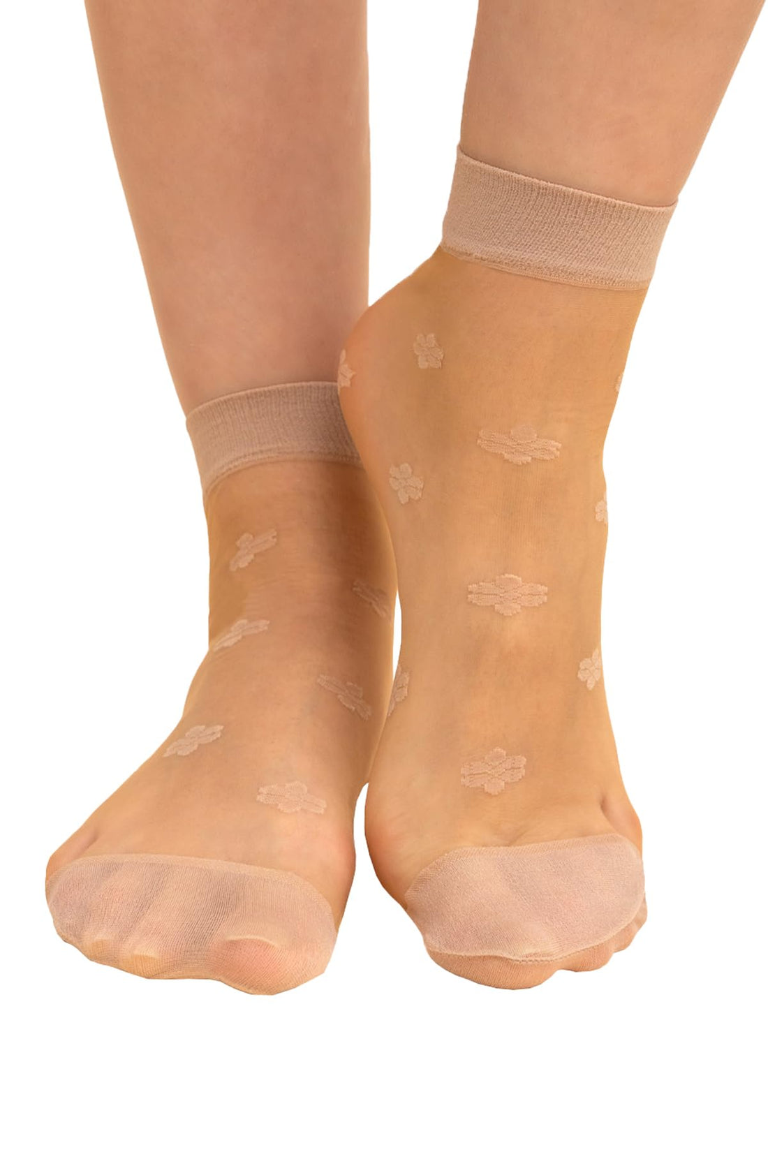 Charmaine Ankle-High Sheer and Patterned Socks for Women