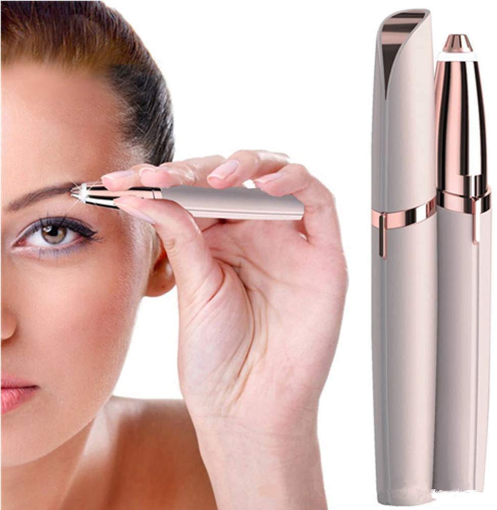 Flawless Brows Eyebrow Hair Remover Trimmer Eplitor Razor for Women, Lipstick-Sized Eye brow Epilator,Facial Hair Shaver For Good Finishing
