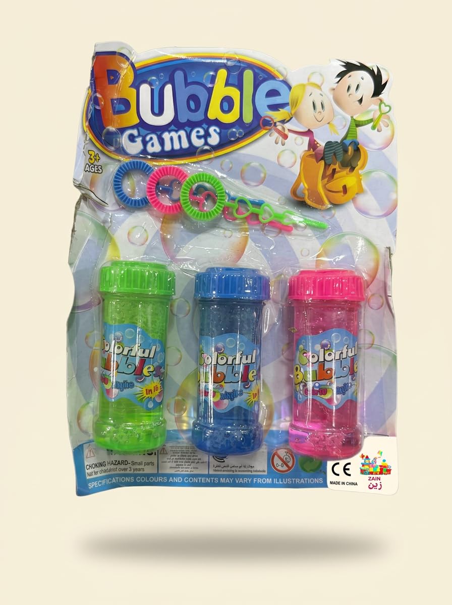 GHAZAL set of colorful soap bubble toys for children.