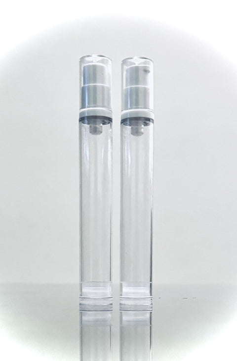 2 Pack Airless Empty Refillable Containers for Lotions, Serums, Oils, and More (15ml)