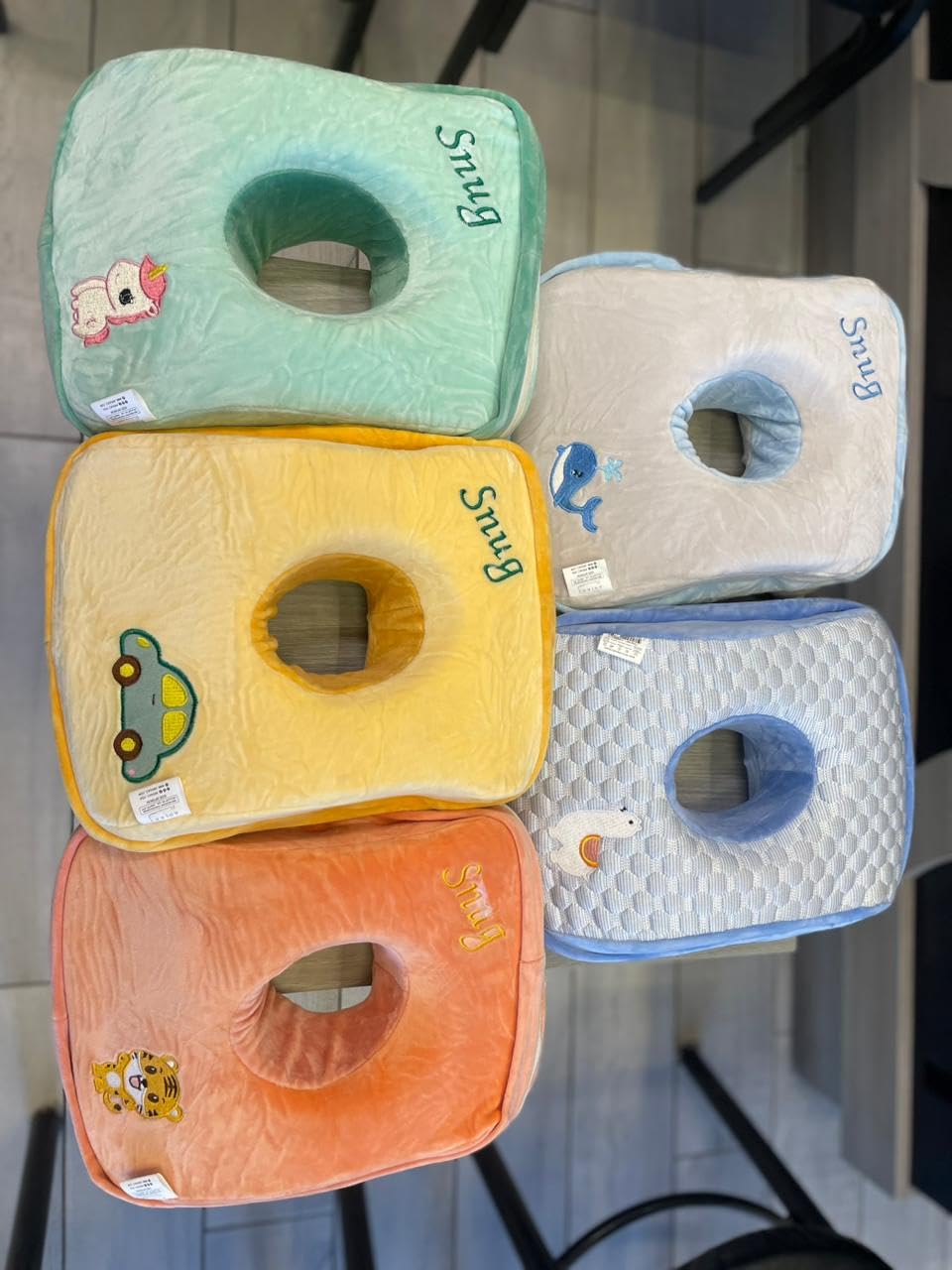 4D Memory Foam Baby Pillow Prevent Flat Head Pillow for Stroller Bed Baby Comfort