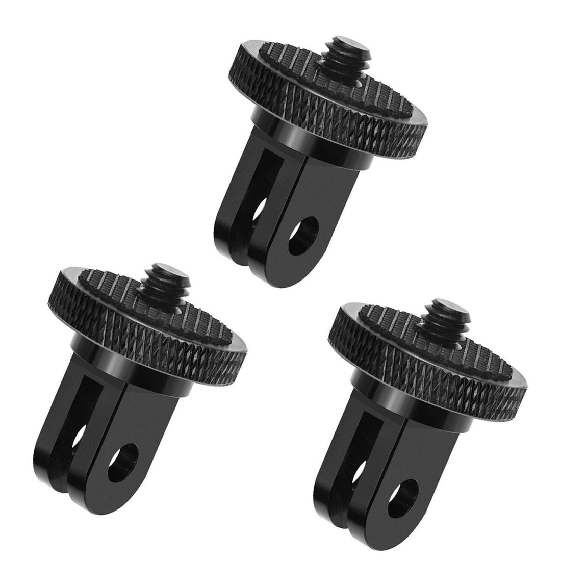 momerch 3-Pack Aluminum Camera Tripod Adapter, 1/4-20 Mount for GoPro, Action Cam, & Standard 1/4 Accessories