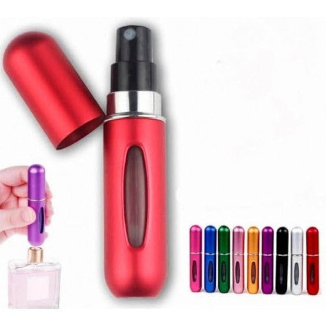 Portable Mini Refillable Perfume Atomizer Bottle 5ml Red