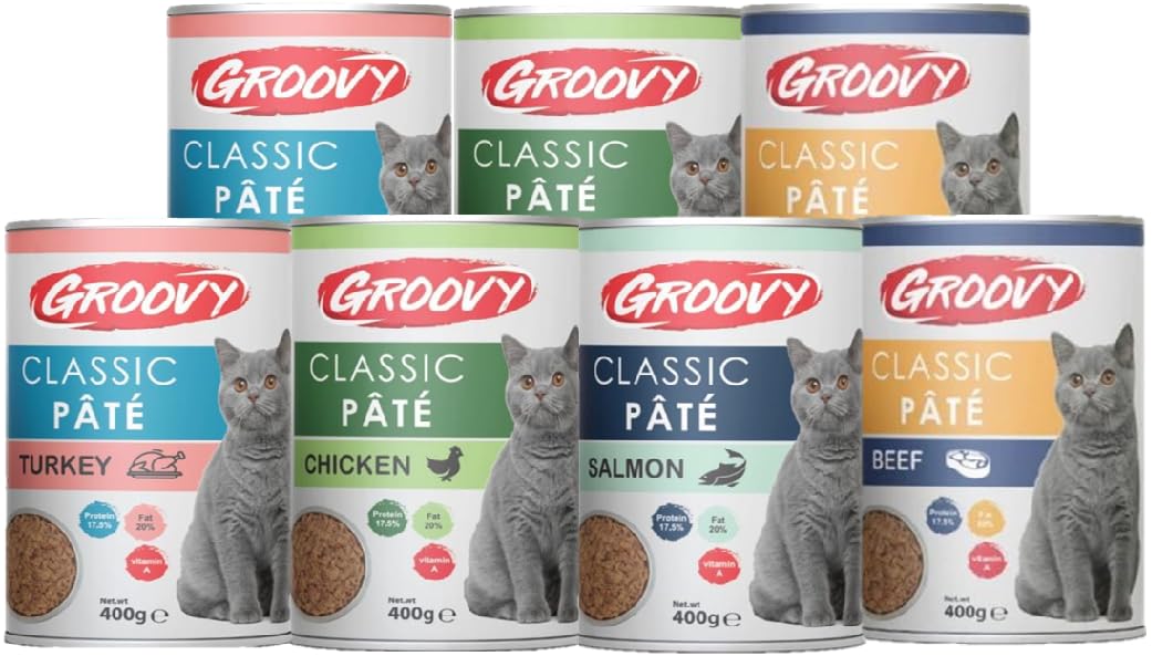 Groovy Classic Pate Wet Cat Food - 400G - Set of 7