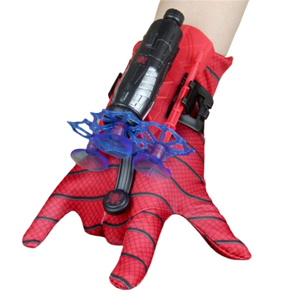 spier Spiderman Gloves Web Shooter for Children, Launcher Spider-Man Kids Plastic Cosplay Glove Hero Launcher Wrist Toy Set Funny Kids Educational Toy
