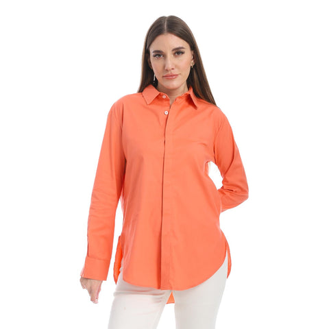 Andora Womens Solid Long Sleeves Buttoned Basic Western
