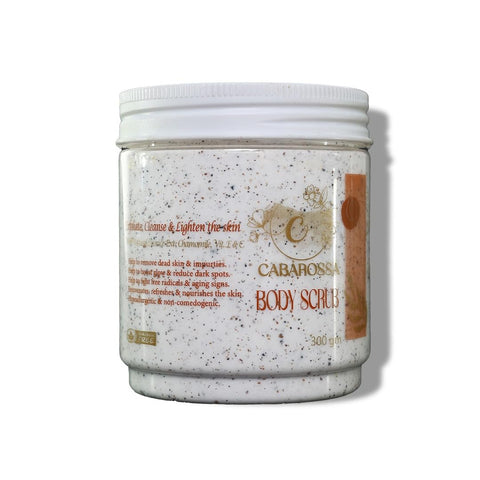 Cabarossa Body Scrub – Exfoliating & Brightening Black Sand Moroccan Hammam Scrub with Apricot, Lupin Extracts, Shea Butter & Jojoba Oil – Deep Cleansing & Instant Glow – 300g