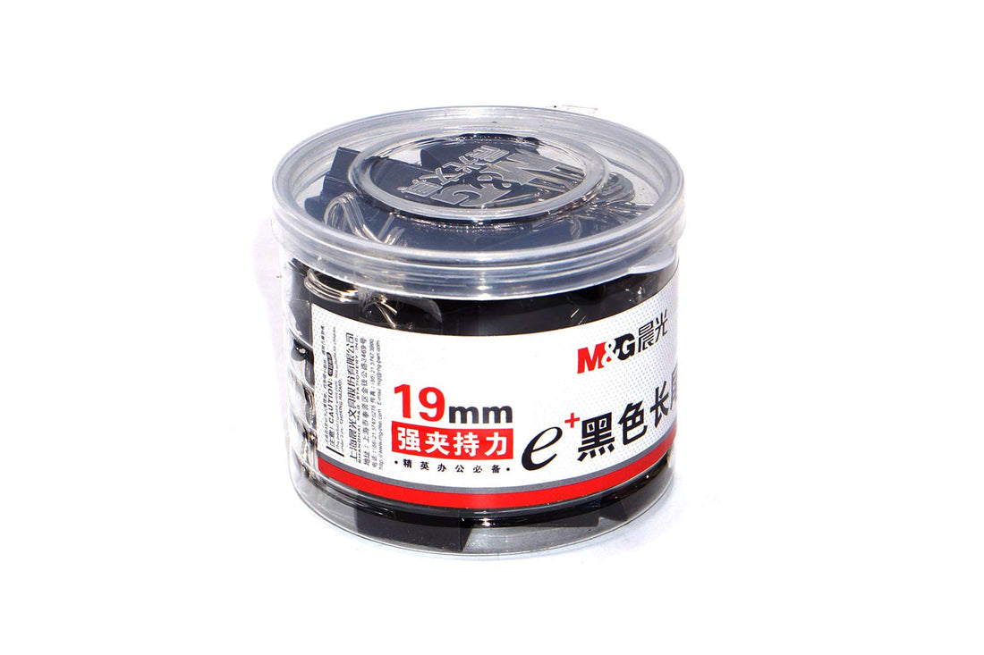 Black Binder Clips 19mm ABS92736 40Pcs/Set