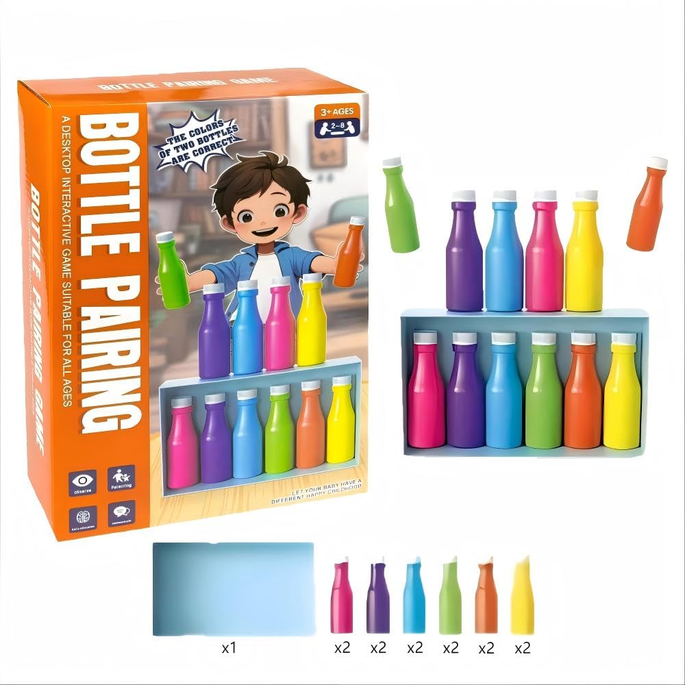 Match The Bottle Color Game | Family Games for Kids and Adults,Fun Party Games for Groups and Family Game Night