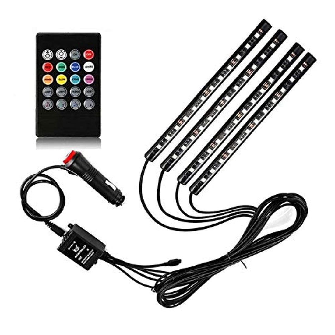 Other 12V RGB LED Strip Light Atmosphere Decoration Lamp Car Interior Light with Remote Control