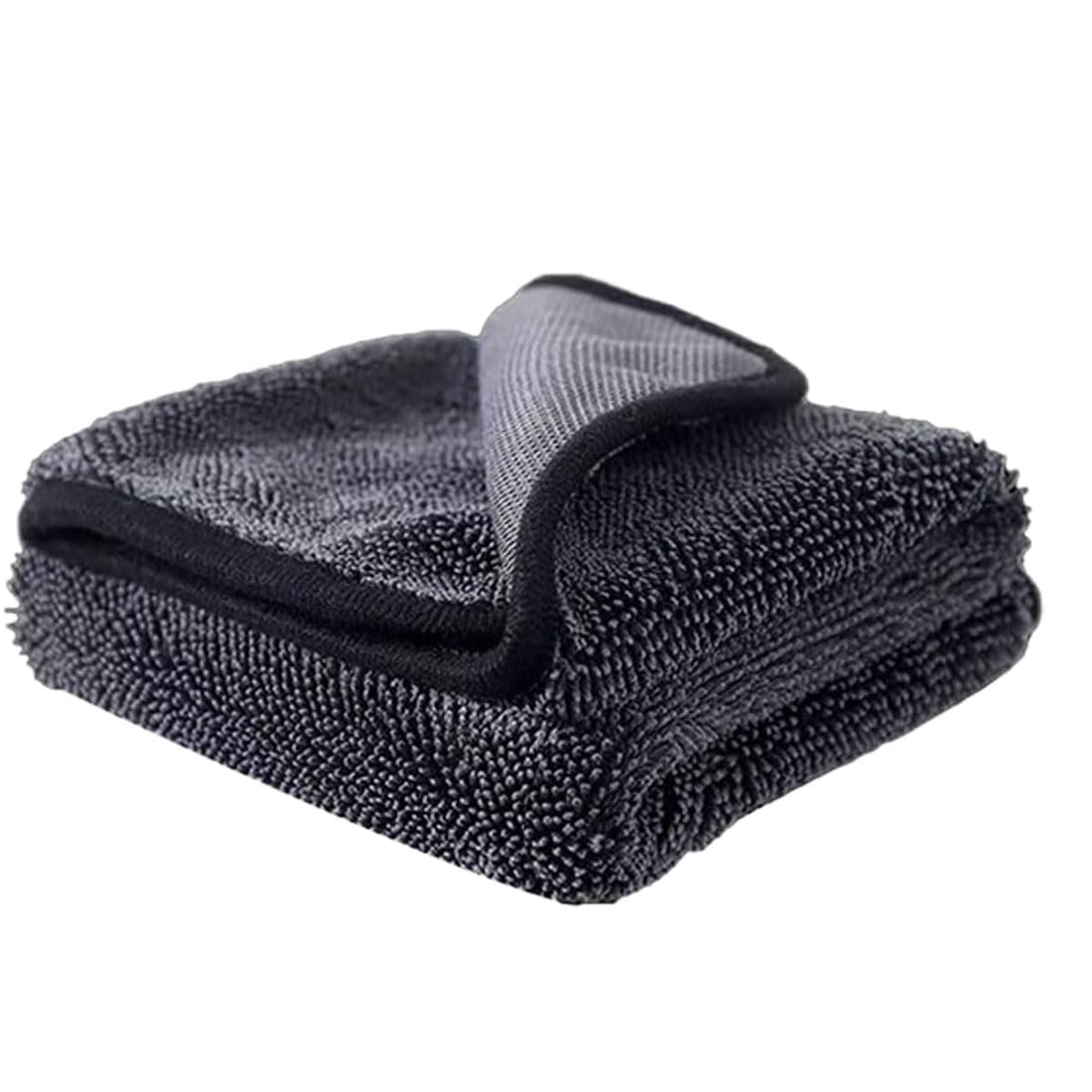 Showday Microfiber Car Cleaning Towel Scratch-Free Detailing Cloth for Washing Drying Interior Exterior 40x60CM (Black, 40 * 60CM)
