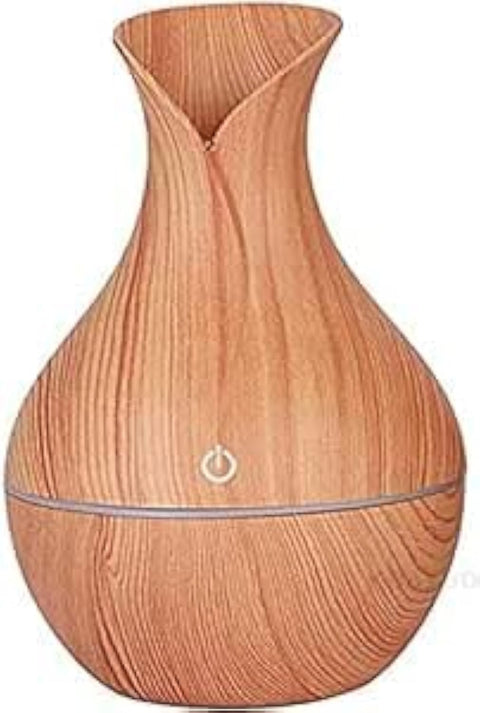 hanso USB Mini Humidifier, Ultrasonic Aroma Diffuser, Portable and Stylish Essential Oil Diffuser for Home and Office, 5V, 3W, 200ml (Wooden)