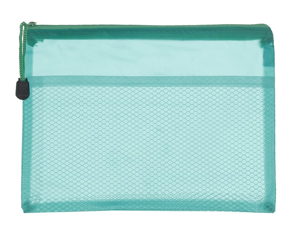 3A MS1005-A4 Plastic Zipper File 24 * 34 cm 1 Piece - Green