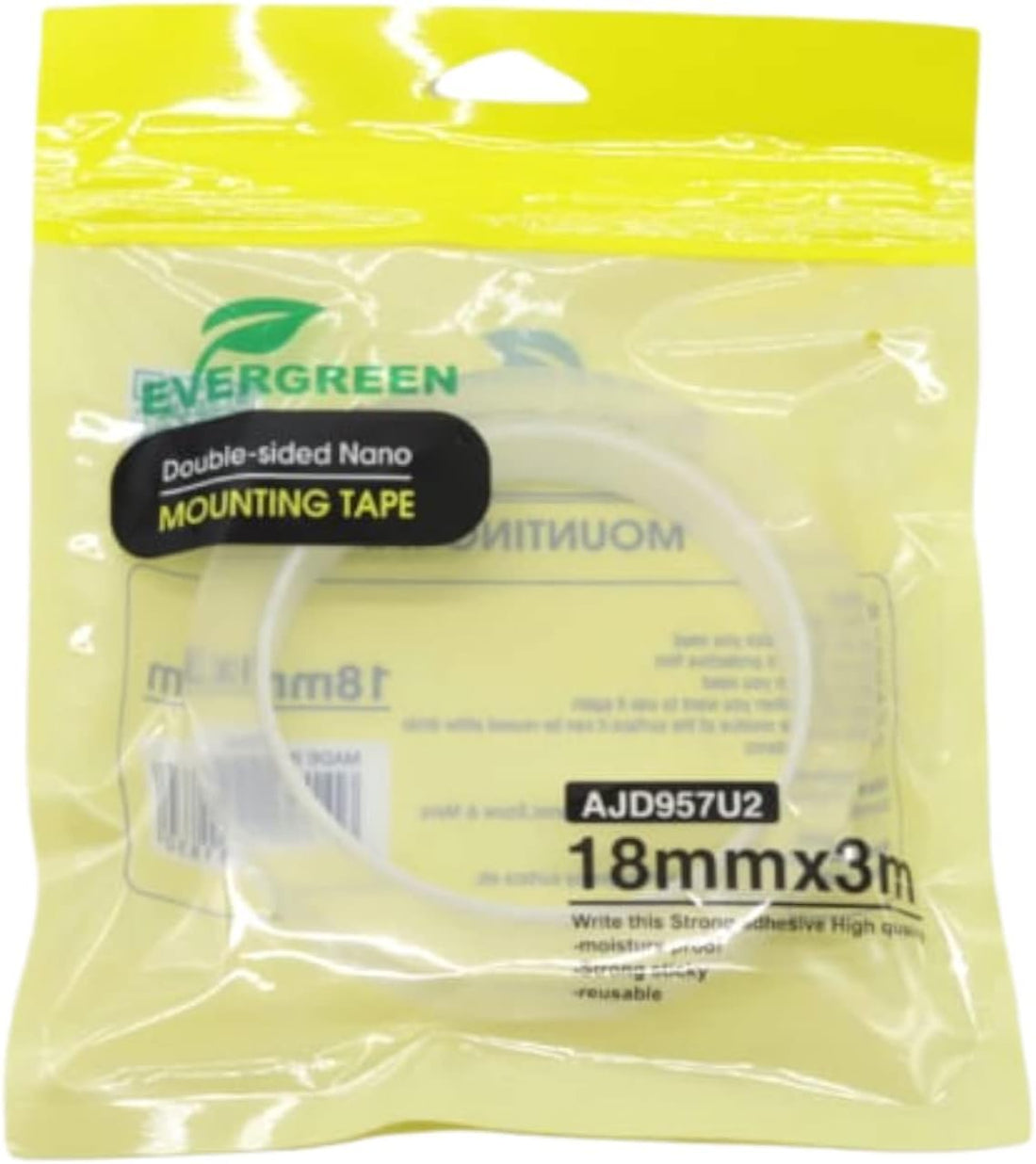 Generic Double Face Double Face 18mm Nano Mounting Tape 18mm x 3m - Clear