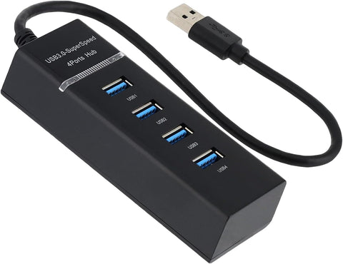 Generic 4-Port USB 3.0 Ultra-Slim Data Hub with 30cm Extended Cable for Computers, Laptops, Smartphones, Tablets, External Hard Drives, USB Flash Drives, and Digital Cameras