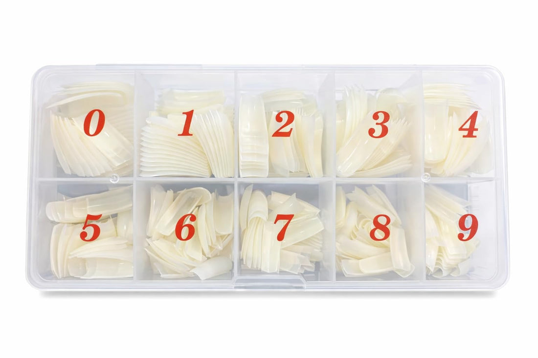 500 Pieces Nail Tips Set – Full Cover Artificial Nail Extensions in 10 Sizes (0–9) – Durable Pre-Shaped False Nails for Acrylic, Gel & DIY Nail Art with Storage Box