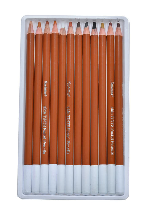 Keep Smiling TB-1030 Skin Tints Pastel Pencils Pack Of 12 Colours - Multi Color