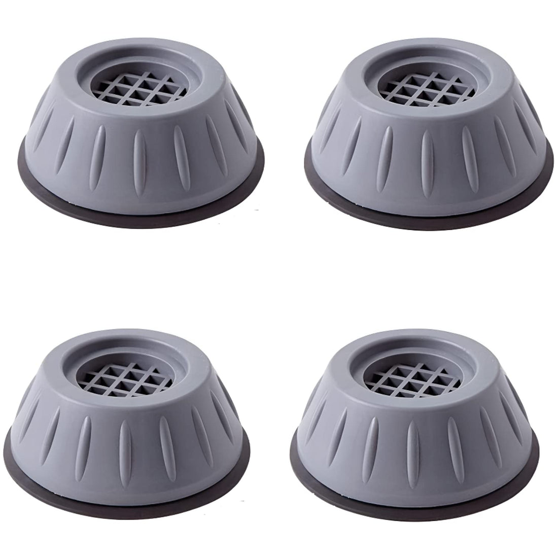Oblivion Washer Dryer Anti Vibration Pads with Suction Cup Feet | Fridge Washing Machine Leveling Feet Anti Walk Pads Shock Absorber Furniture Lifting Base | Pack of 4 Pcs