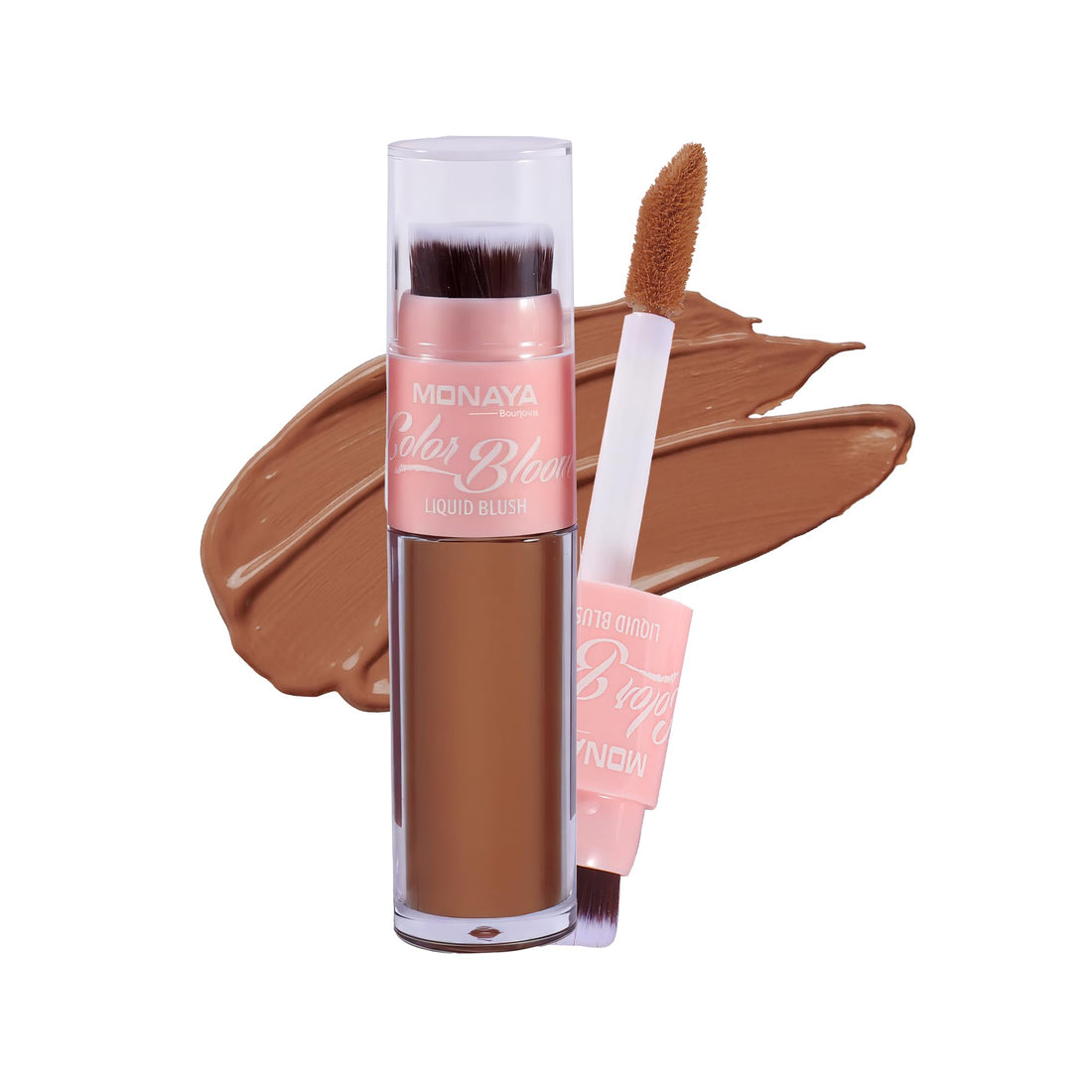 Monaya S007 Liquid Blush – Naturally Radiant Color to Enhance Cheeks, Lightweight Silky Formula Easy to Blend, Buildable from Soft Flush to Bold Look, Long-Lasting Without Caking or Fading (S205)