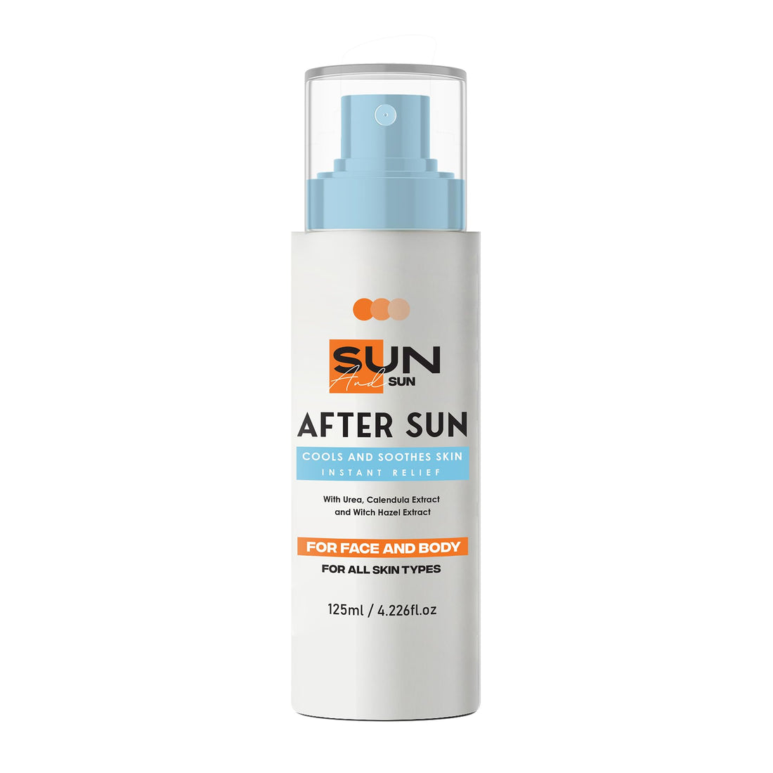Sun and Sun After sun Face and Body Spray | Non Sticky Organic Aloe Vera for Sun Exposure instant Relief, Skin Moisturizer for Redness 125ml - From So Sandy