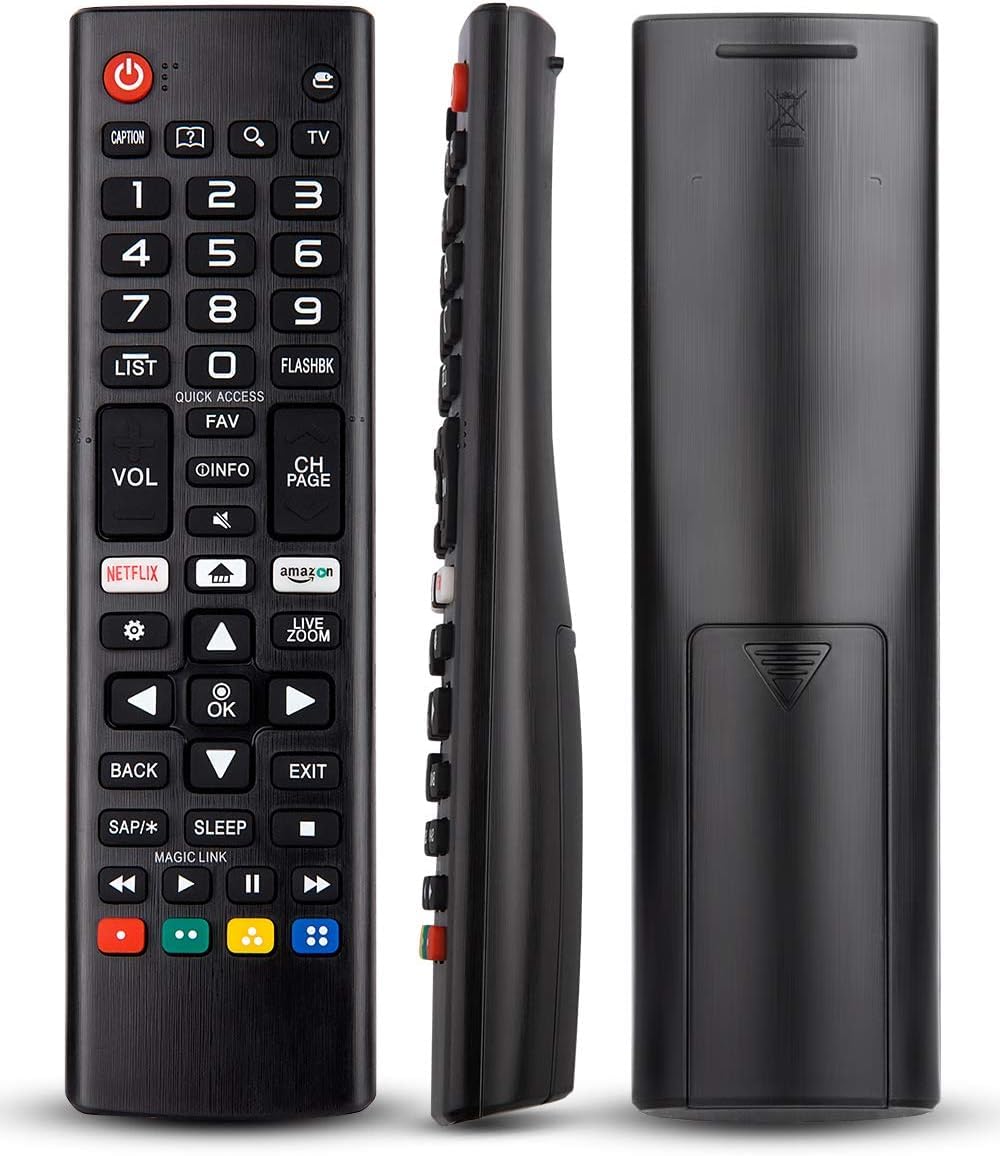 Universal Remote Control for All LG Remote Control Smart TV OLED LCD LED HDTV 3D 4K Smart TVs AKB75095307 32LJ550B 43UJ6300 55LJ5500 55UJ6050 with Netflix Amazon Shortcut Buttons