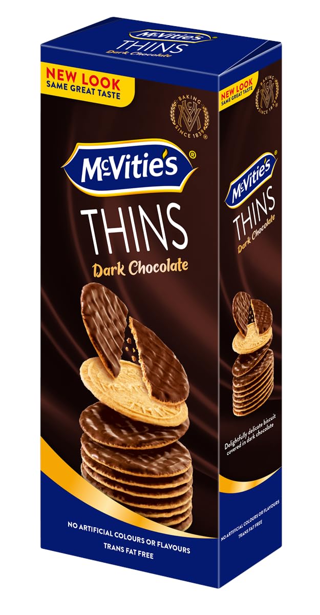 McVitie's Digestive Thins Dark Chocolate Biscuits - 150 gm
