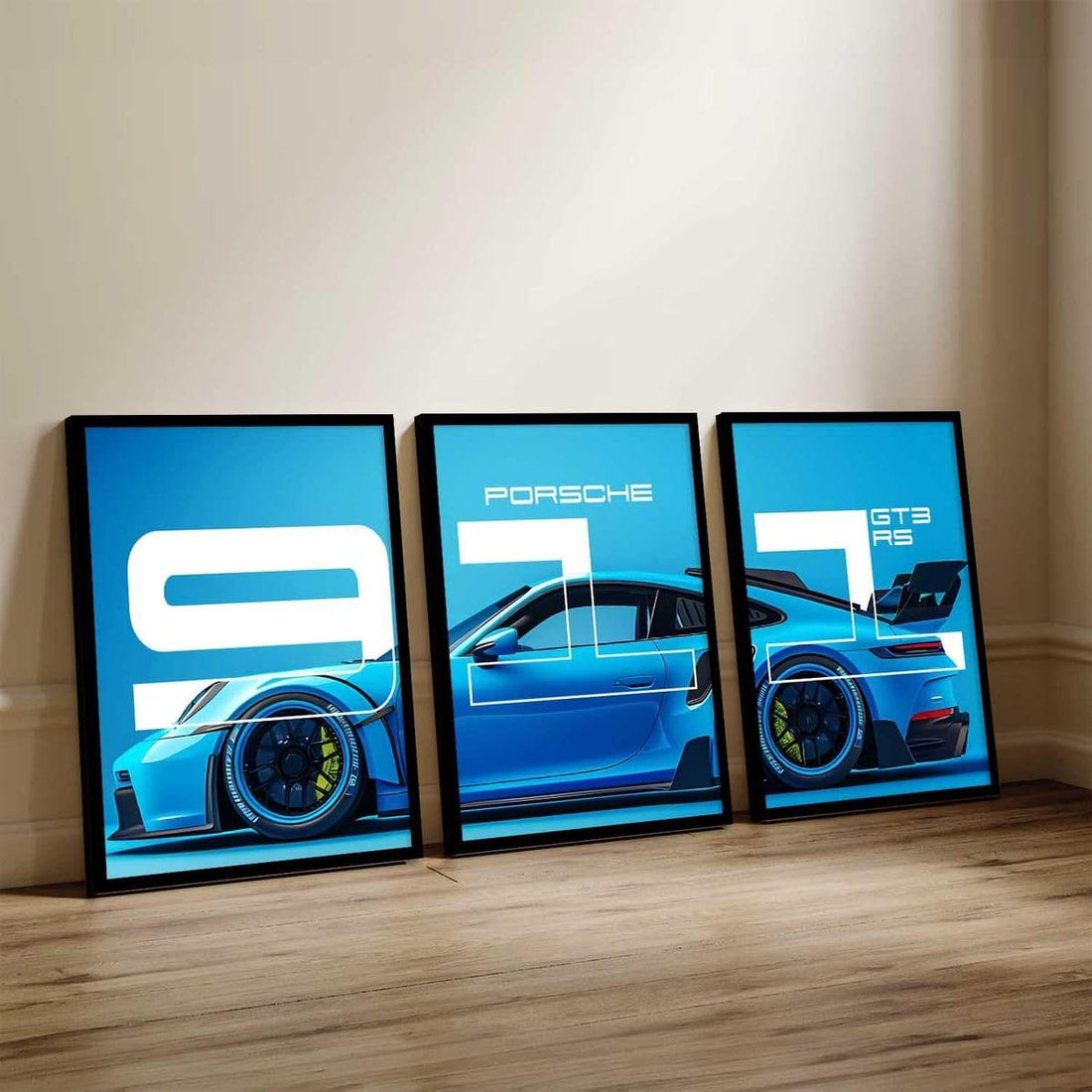 Naia - Wooden Poster - Car - Multi-Poster - Porche 911-60x40cm