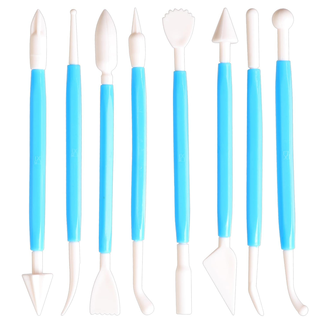 Modelling Tool 8 Pieces Kit Pottery Tool Double Sided Clay Tool for Shaping Modelling Clay Tools Durable Fondant Modelling Tool for DIY Crafts Modelling Shaping