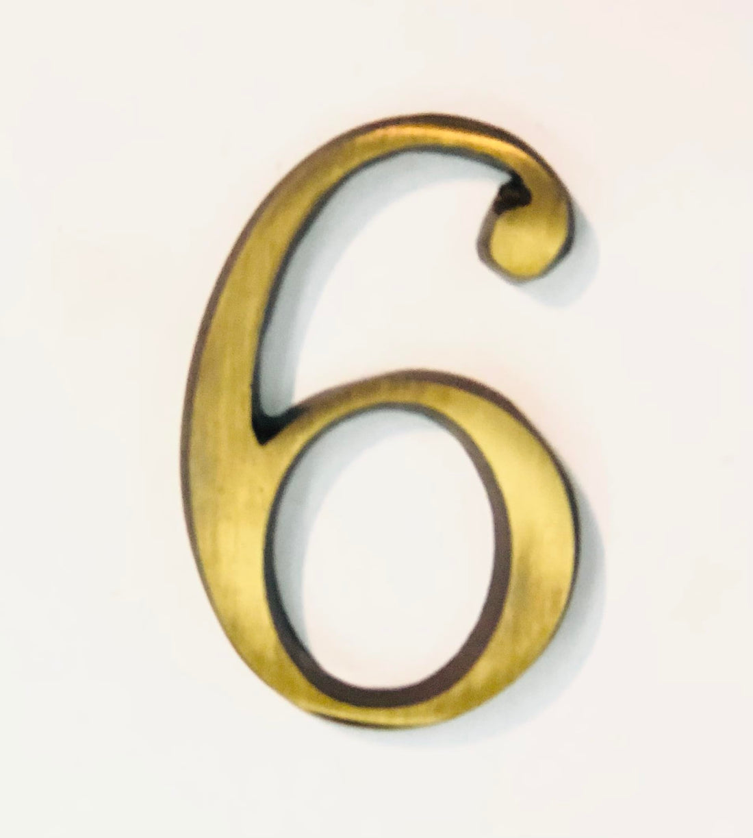Door Sign Number 6 Wooden Door Accessories Apartment Door Numbers Material Copper Made in Egypt