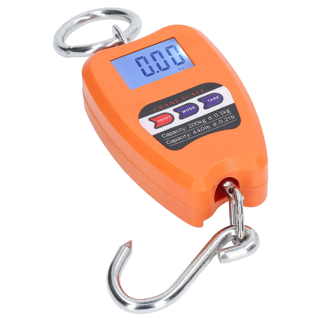 Digital Hanging Scale Portable 200kg Load Bearing Accurate Multifunctional Handheld Mini Hanging Scale LCD Screen for Fishing Workshop Home