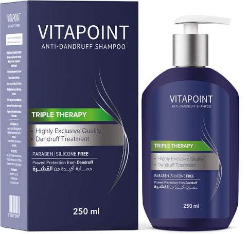 Anti-Dandruff & Itchy Medical Shampoo, Sulfate-Free, Paraben-Free, Silicone-Free, 250ml