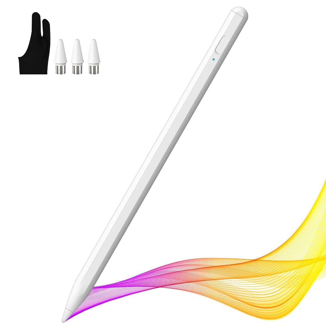 taiyongkang Tablet Pen for All Touchscreen Tablets Stylus Pen Compatible with iOS Android Lenovo Samsung Xiaomi Acer LG Dell Chromebook, 1.5 mm High Precision Active Pen, Magnetic Adsorption Pencil