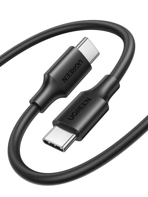 UGREEN 60W USB C To USB C Cable 1M, PD 3.0 3A Fast Charging Cord Type C Cable Compatible with iPhone 15 Series, MacBook Pro, iPad Pro, Samsung Galaxy S23/22/Z Fold/Z Flip, Google Pixel 7/6A,PS5,Switch