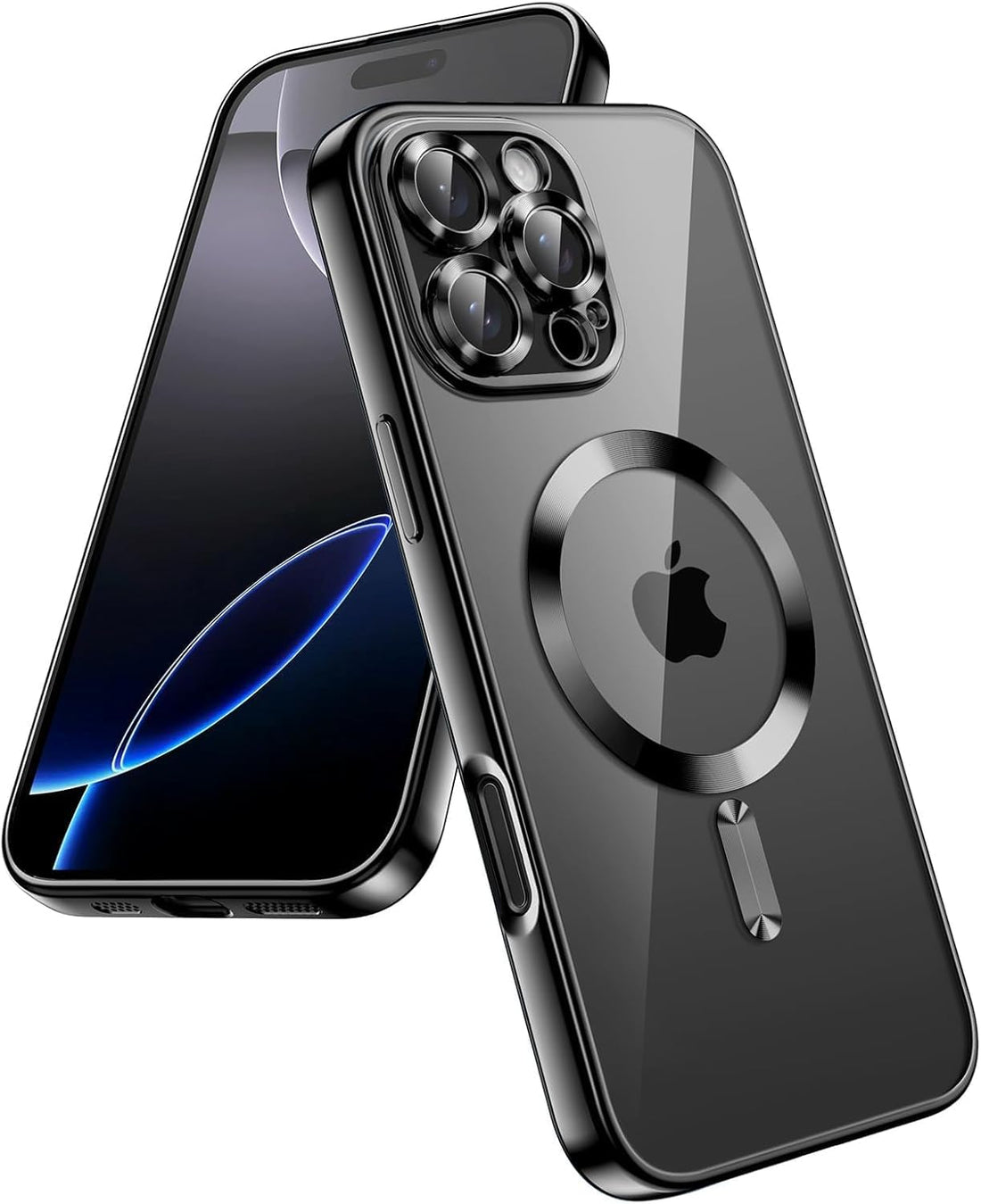 Grabist Case for iPhone 16 Pro Max 6.7-Inch, Camera Lens Full Protection, Compatible with Wireless Charging, Shockproof Soft TPU Phone Cover (Black, Iphone 16 Pro Max)