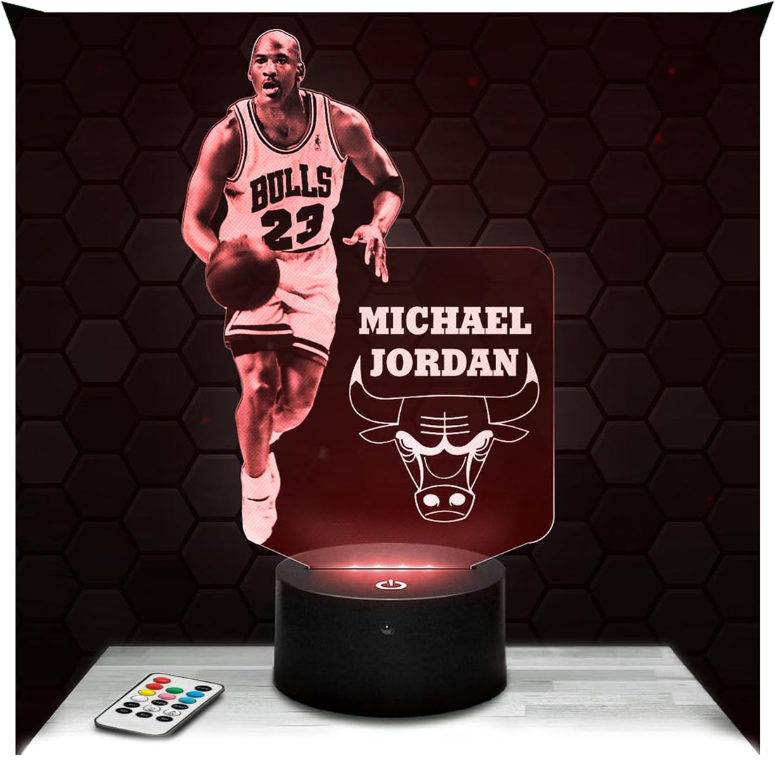 Lampephoto.fr - 3D Mr. Jordan Basketball Lamp, Basketball Ball, Sport, Basketball Fan Gift Idea, Illusion Led Touch Night Light, 3D Hologram Effect, Christmas Birthday Gift Boy Girl TOP