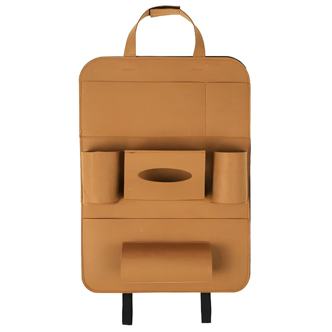 Stylish Faux Leather Car Seat Back Organizer: Refresh your car interior with a stylish and functional backseat storage solution, providing ample space for organization and relaxation.