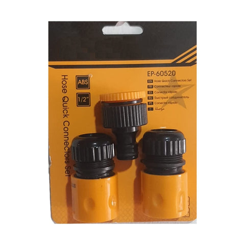 EPICA - 3 Pcs hose pipe quick connectors fitting set Garden water connector adaptor EP-60520