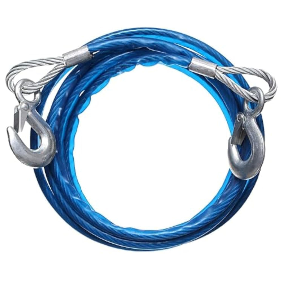 Car Compact Convenient Steel Towing Rope , 8MM*2.5M , Blue