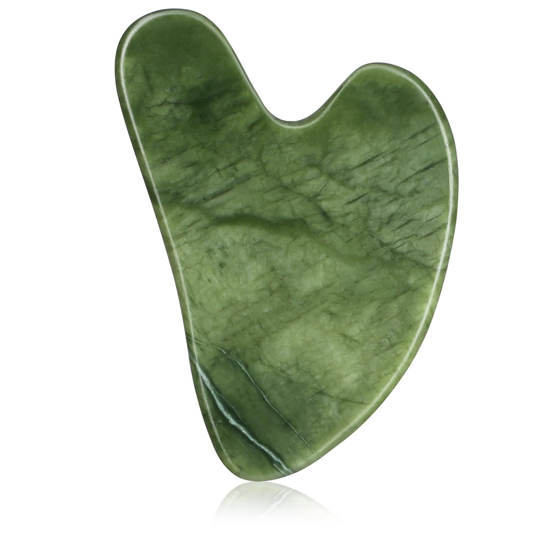 rosenice Gua Sha Scraping Massage Tool Natural Jade Guasha Board for Therapy Trigger Point Treatment Dark Green